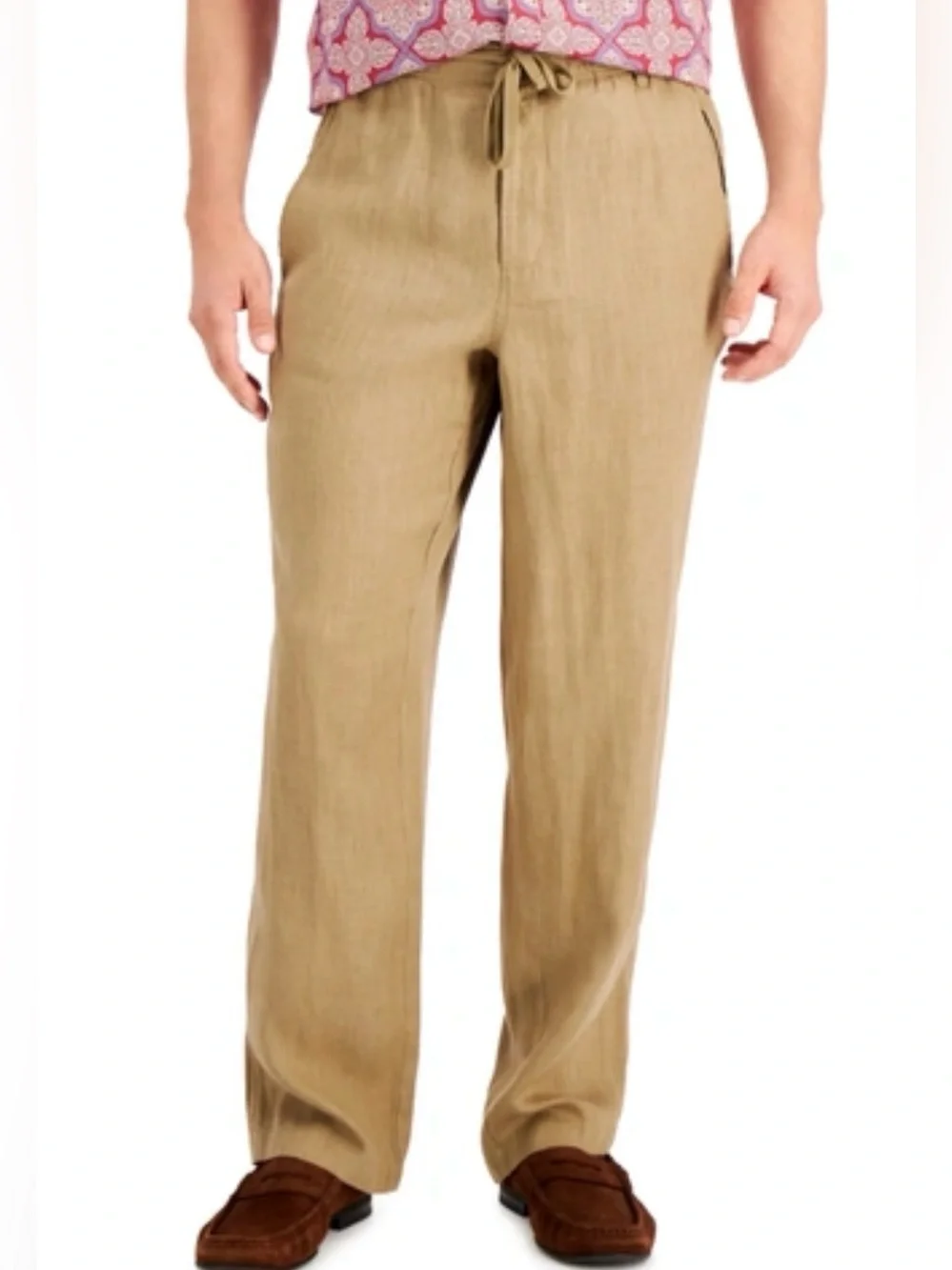 Club Room Luxury 100% Linen Pants in Safari Tan , size M